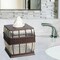 Tissue Box Cover | Resin Square Tissue Box Holder | Oil Rubbed Bronze Finish for Bathroom & Countertops